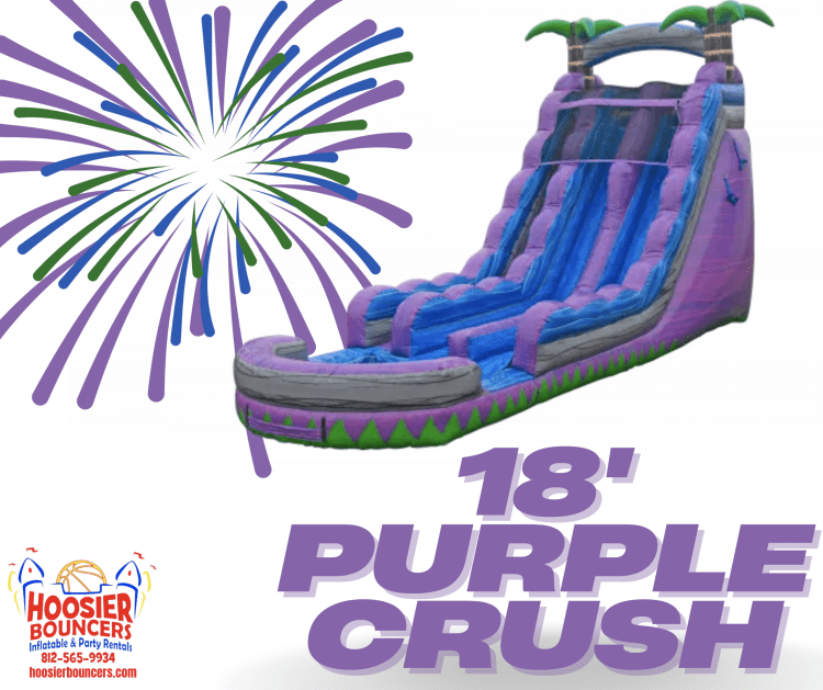 18' Purple Crush Dual Lane Water Slide
