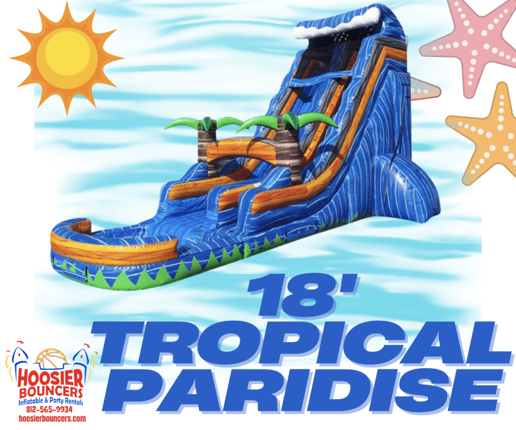 18' Tropical Paradise Water Slide